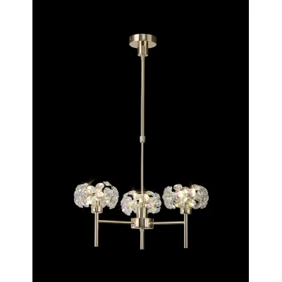 Camden 3 Light G9 Telescopic Light With French Gold And Crystal Shade