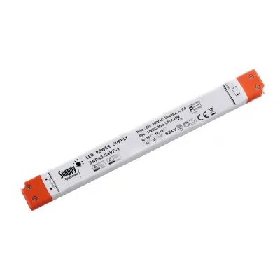 SNP, 45W, Constant Voltage Non Dimmable PC Linetype LED Driver, 24VDC, 1.87A, 0.9?, TA: 45°C, TC: 80°C, IP20, Screw Connection, 5 yrs Warranty