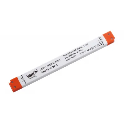 SNP, 75W, Constant Voltage Non Dimmable PC Linetype LED Driver, 12VDC, 6.25A, 0.9?, TA: 45°C, TC: 85°C, IP20, Screw Connection, 5 yrs Warranty