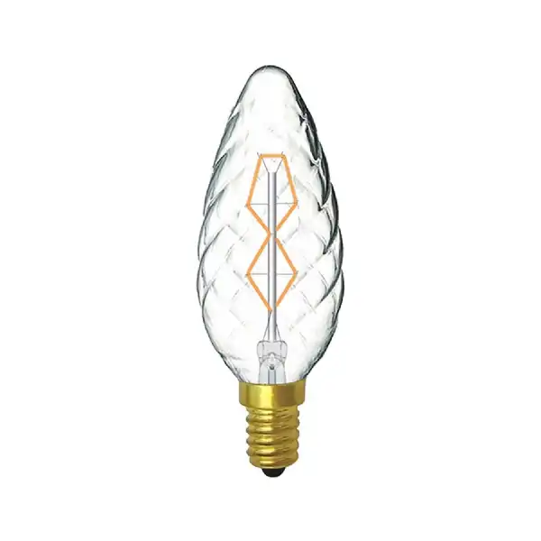 Rustica Candle 45mm S Twisted E14 Clear 40W (100 10)