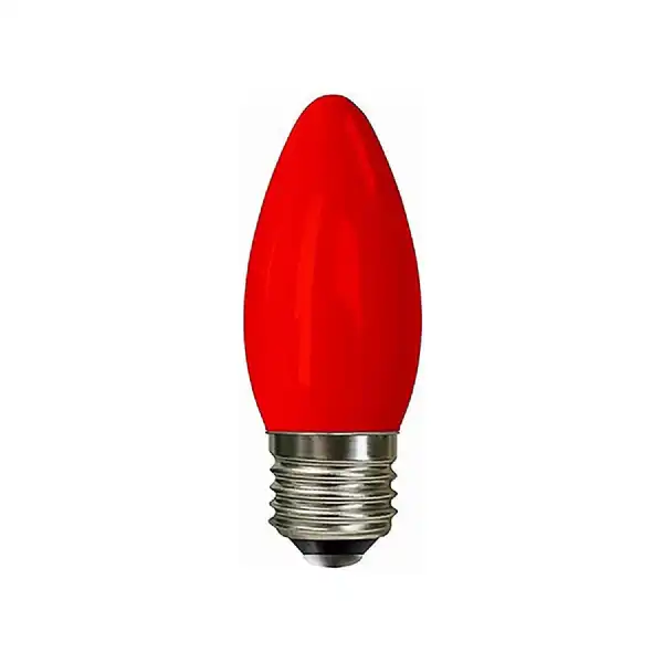 Decorative Multi LED Candle E27 0.3W Red (10 10)
