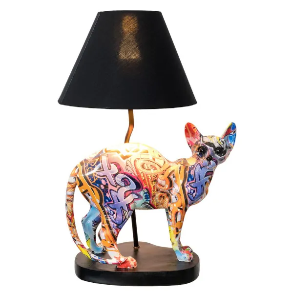 Graffiti Standing Cat Lamp