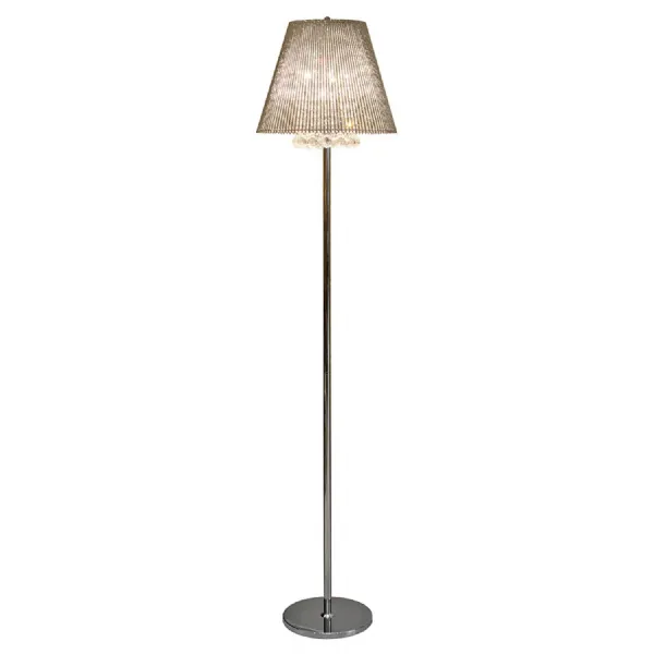 Conical Silver Tube Floor Lamp