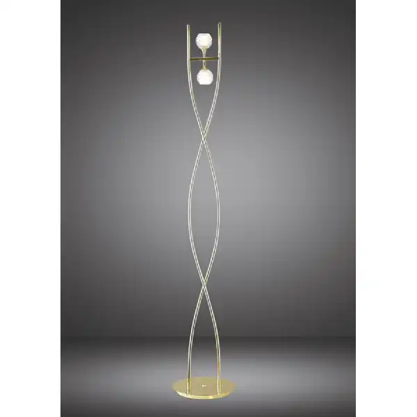 Dali Floor Lamp 2 Light G9, Polished Brass, NOT LED CFL Compatible
