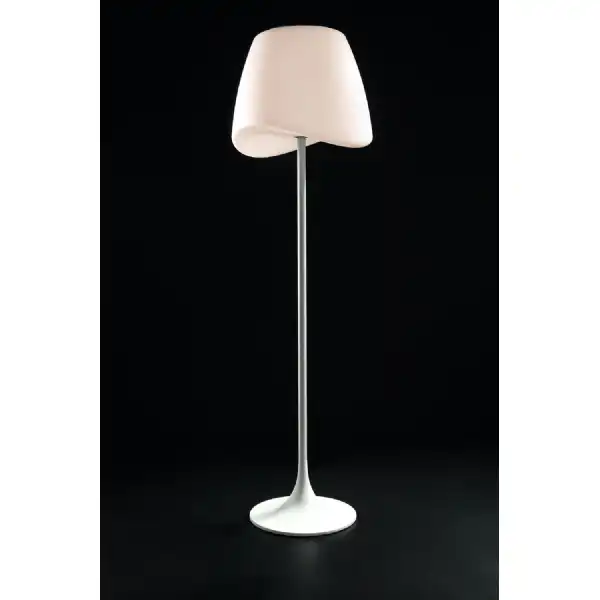 Cool Floor Lamp 2 Light CFL Outdoor IP65, Matt White Opal White Item Weight: 22.5kg