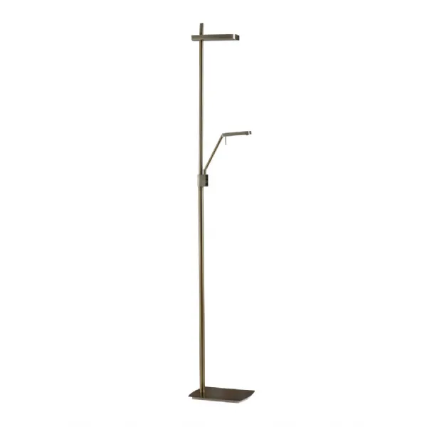 Phuket Floor Lamp 2 Light 21W Down 7W Up LED 3000K, 3000lm, Touch Dimmer, Antique Brass, 3yrs Warranty ITEM IS COLLECTION ONLY