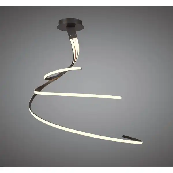 Nur Brown Oxide XL Semi Flush 80W LED 2800K, 6200lm, Dimmable Frosted Acrylic Brown Oxide, 3yrs Warranty