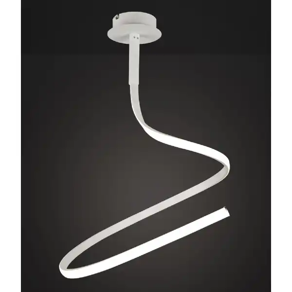 Nur Blanco Semi Flush 30W LED 3000K, 2400lm, Dimmable White Frosted Acrylic, 3yrs Warranty
