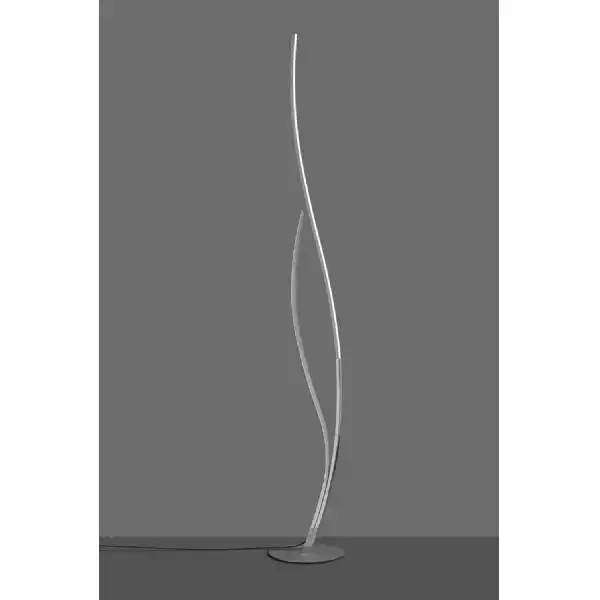 Corinto Floor Lamp 174cm, 30W LED, 3000K, 2400lm Dimmable, Silver Chrome, 3yrs Warranty