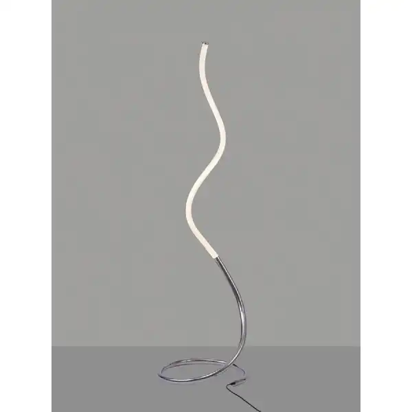 Nur II Floor Lamp 20W LED 3000K, 1500lm, Dimmable, Polished Chrome Frosted Acrylic, 3yrs Warranty