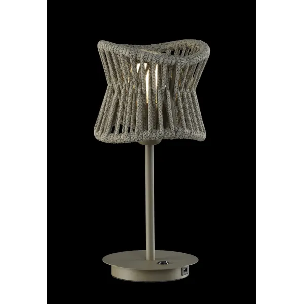 Polinesia 19cm Table Lamp, 1 x E27, IP20, Beige Oscu, 2yrs Warranty