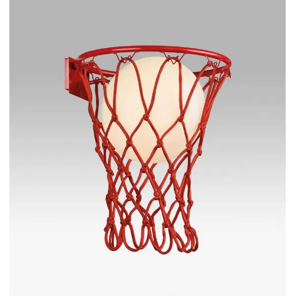 Basketball Wall Lamp, 1 x E27, Matt Red