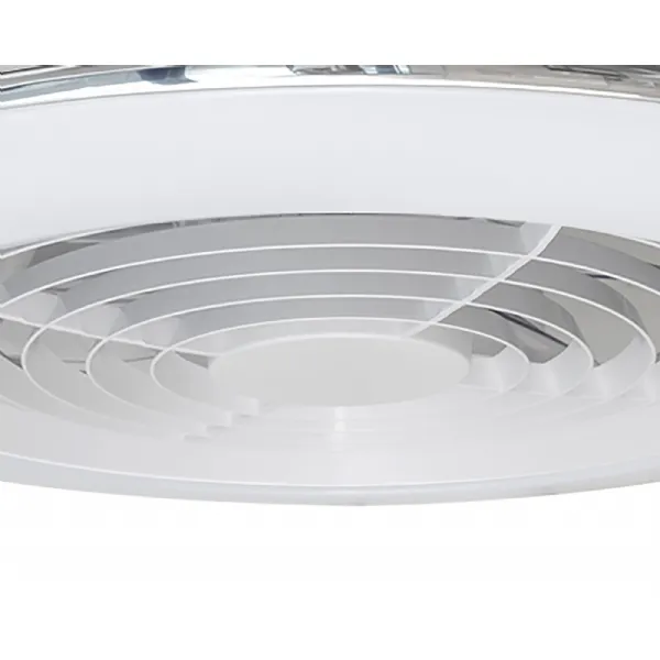 White Dimmable Mini Ceiling Light With Built In 30W DC Fan