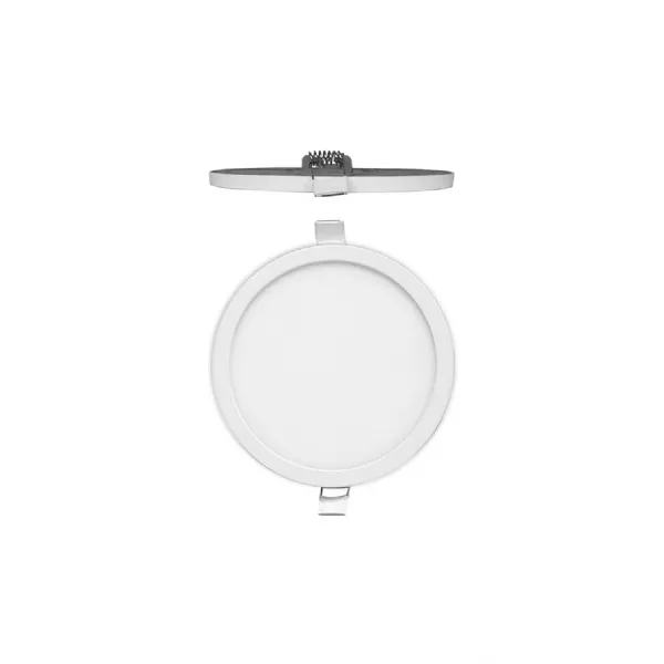 Saona 14.5cm Round LED Recessed Ultra Slim Downlight, 12W, 4000K, 1080lm, Matt White Frosted Acrylic, Driver Included, 3yrs Warranty