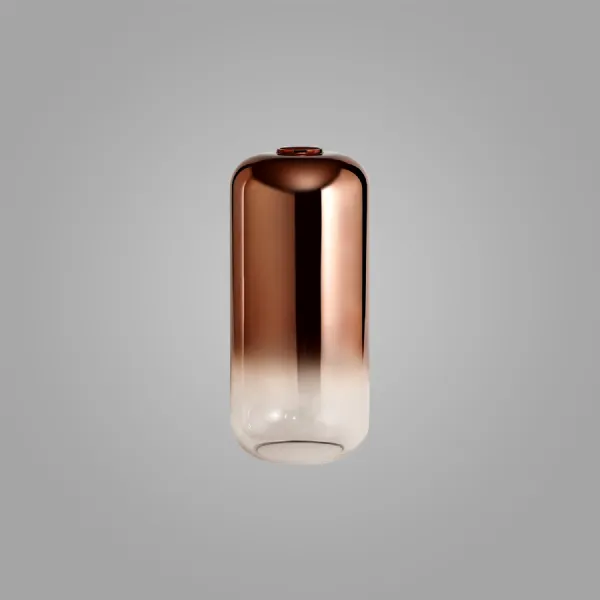 Epsom 16cm Cylinder Glass (A), Copper Fade Clear