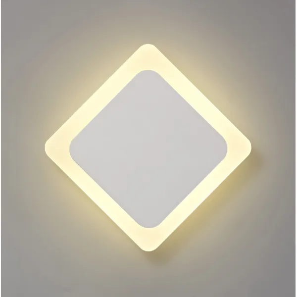 Edgware Magnetic Base Wall Lamp, 12W LED 3000K 498lm, 15 19cm Diamond Centre, Sand White Acrylic Frosted Diffuser