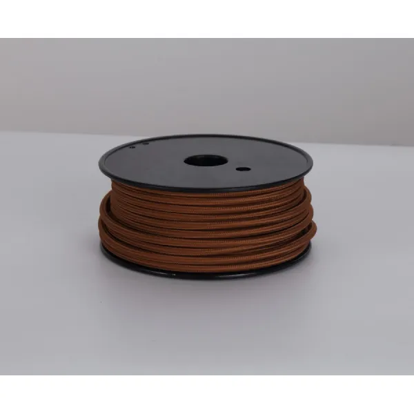 Knightsbridge 25m Roll Red Brown Braided 2 Core 0.75mm Cable VDE Approved