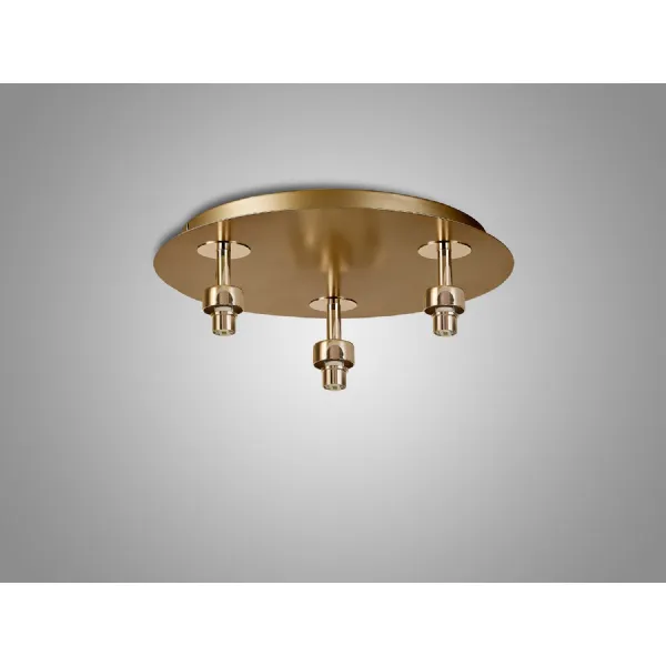 Abingdon French Gold Round 3 Light G9 Universal 35cm Flush Light, Suitable For A Vast Selection Of Glass Shades