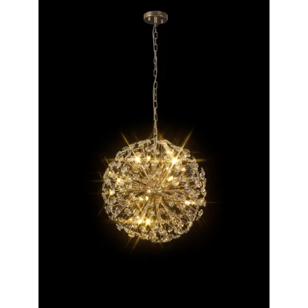 Camden Pendant 50cm Sphere 12 Light G9 French Gold Crystal