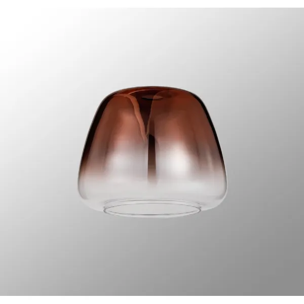 Epsom 28cm Trapezium Glass (H), Copper Fade Clear