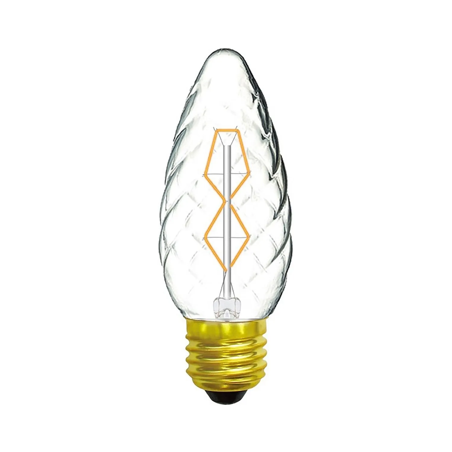 Rustica Candle Twisted S E27 Clear 40W (100 10)
