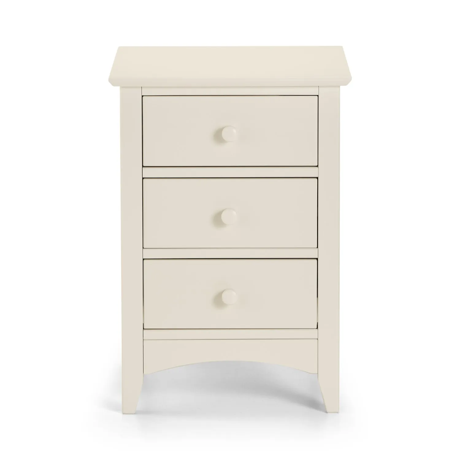 Stone White 3 Drawer Bedside Chest