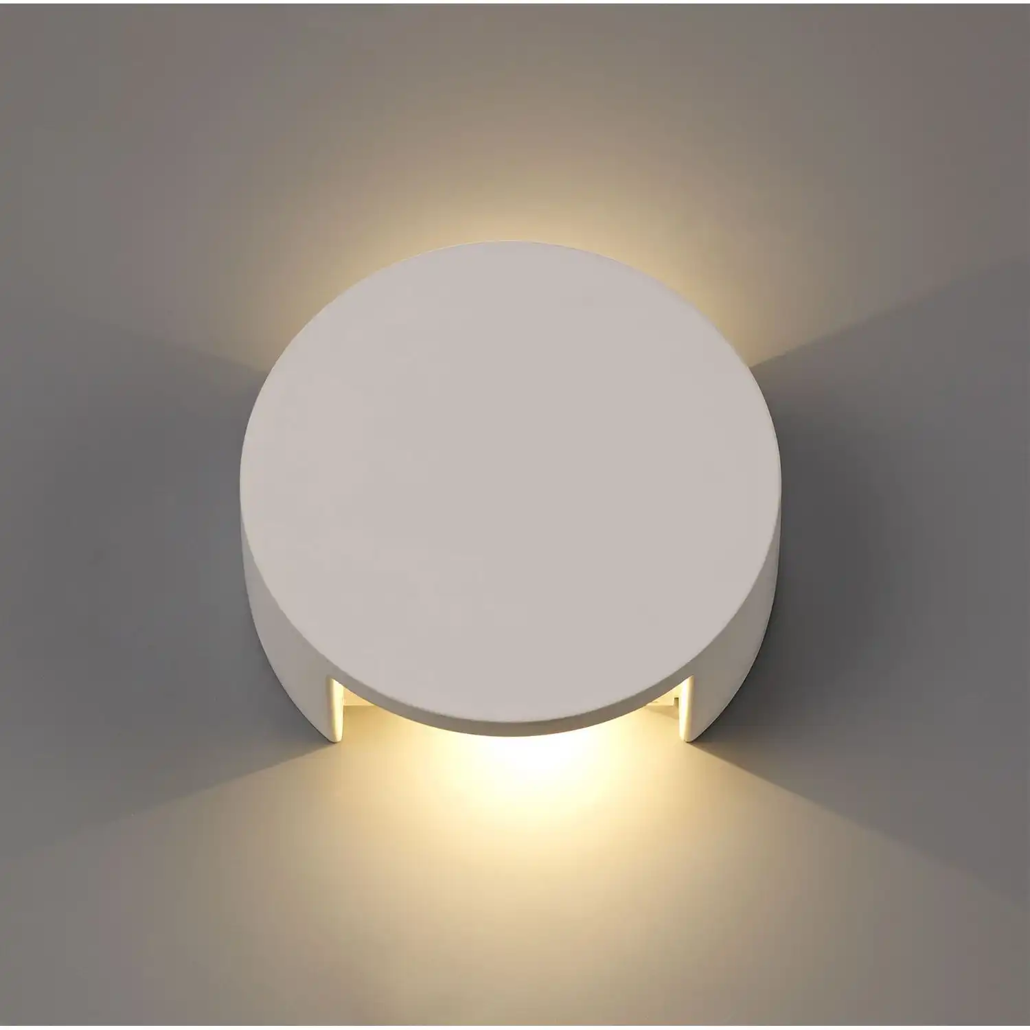 Alina Round Wall Lamp, 6.5W LED, 3000K, 656lm, White Paintable Gypsum, 3yrs Warranty