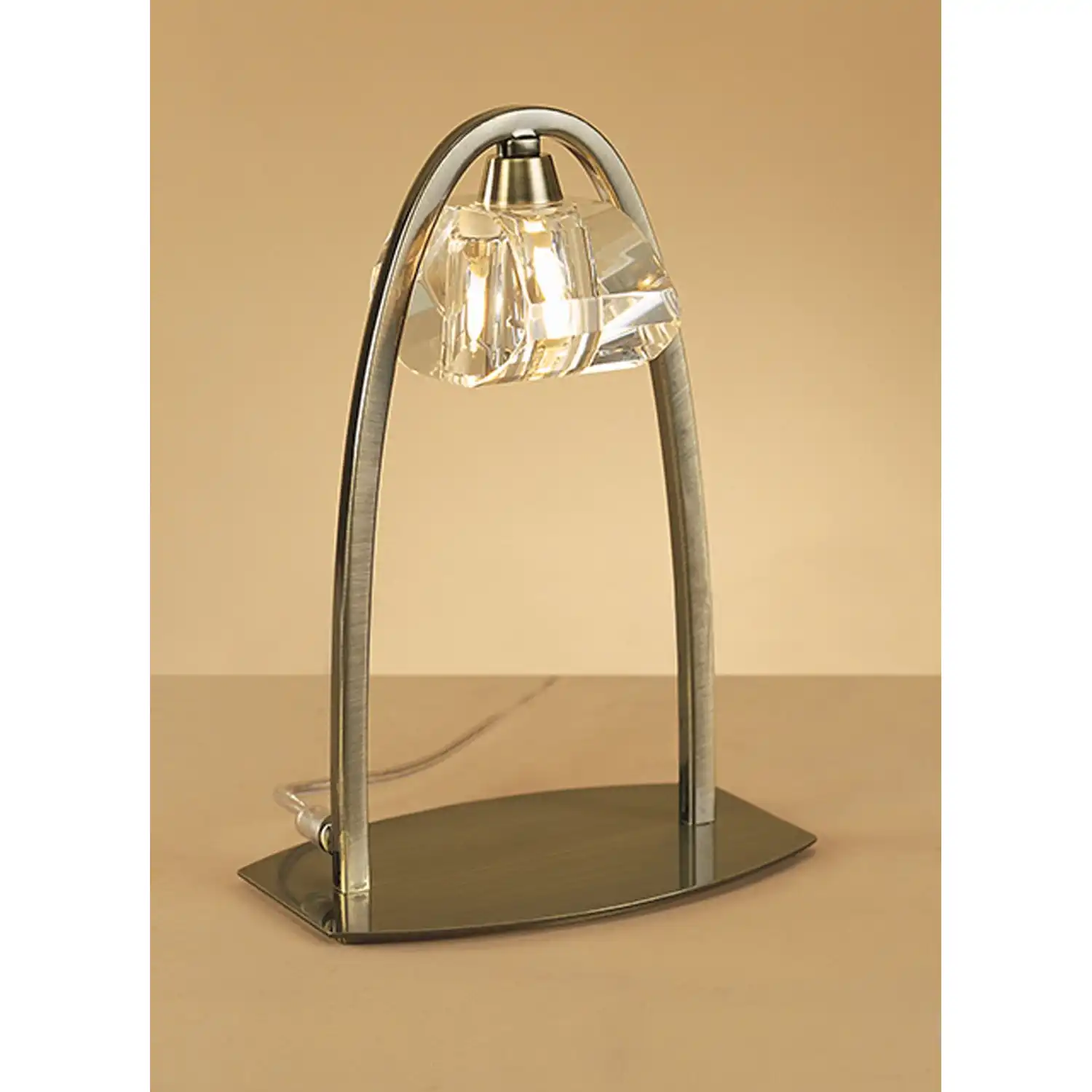 Alfa Large Table Lamp 1 Light G9, Antique Brass