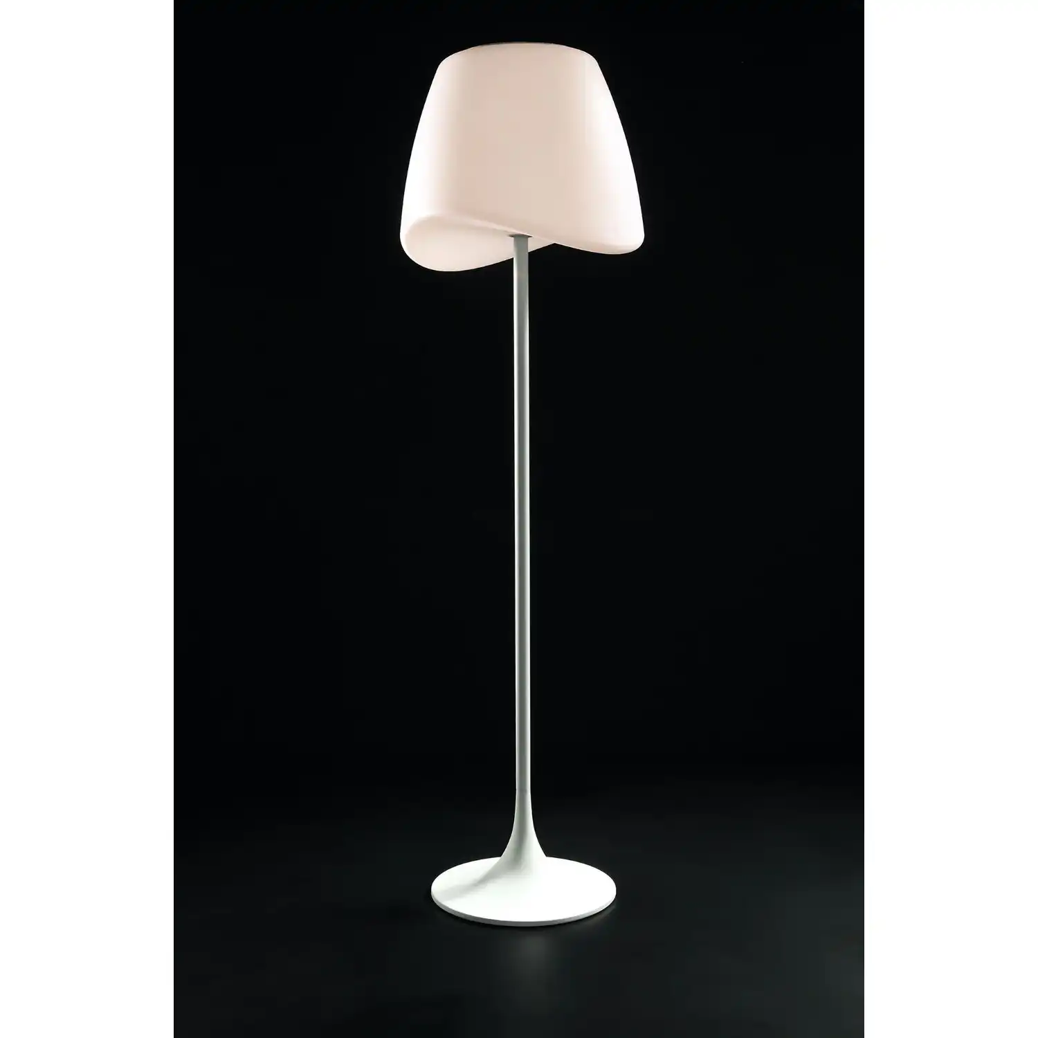 Cool Floor Lamp 2 Light E27 Foot Switch Indoor, Matt White Opal White Item Weight: 22.5kg