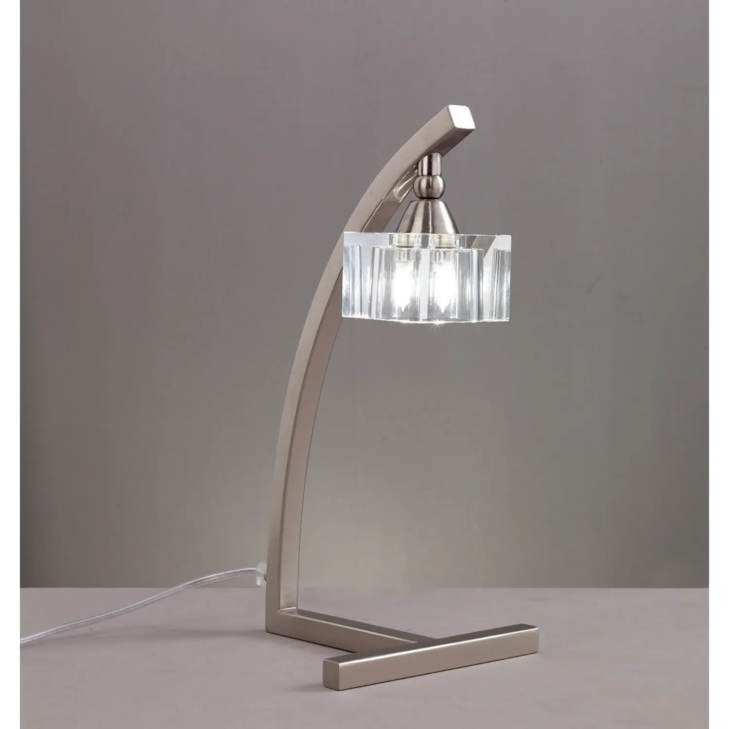 Cuadrax Table Lamp 1 Light G9 Satin Nickel