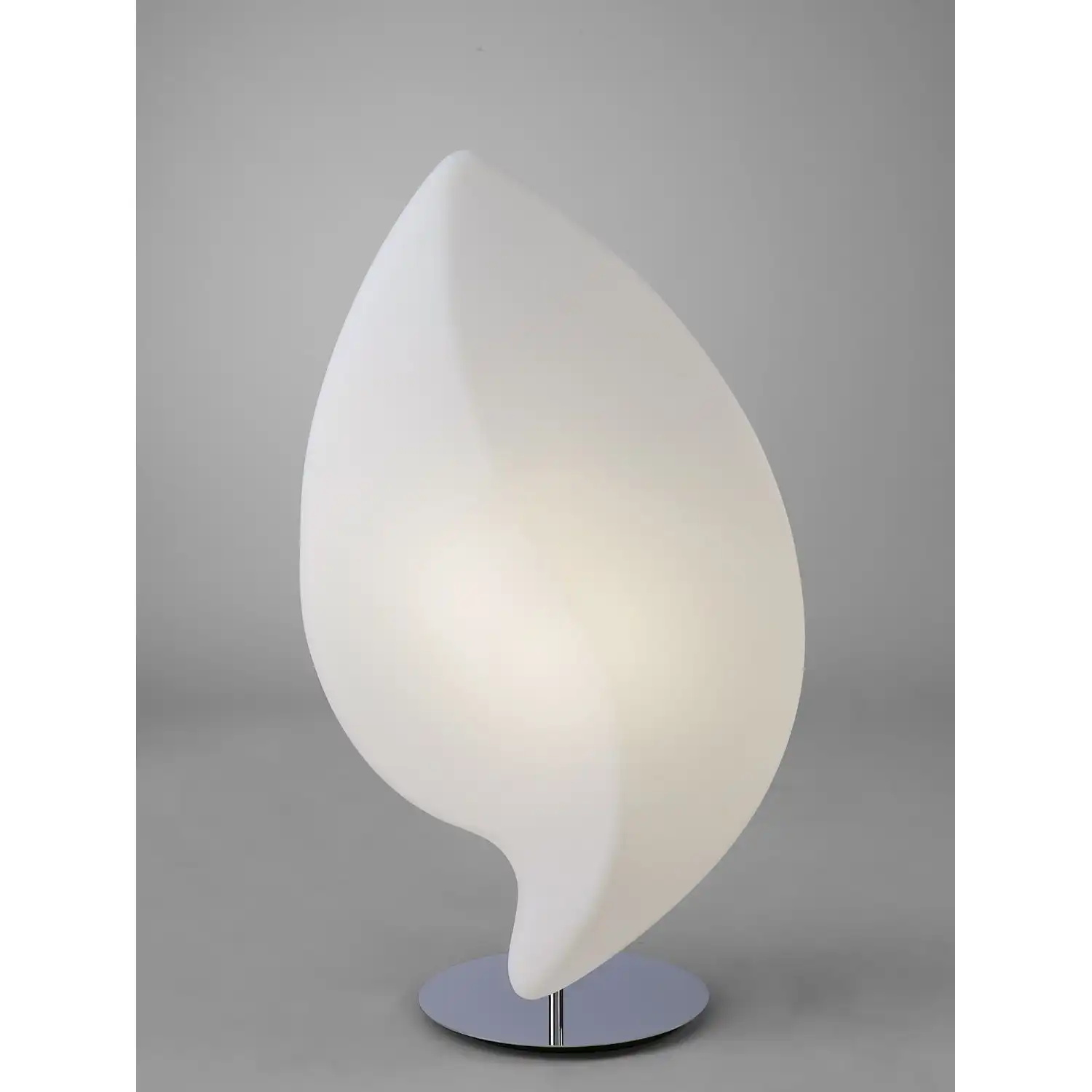 Natura Table Lamp 2 Light E27 Large Indoor, Polished Chrome Opal White