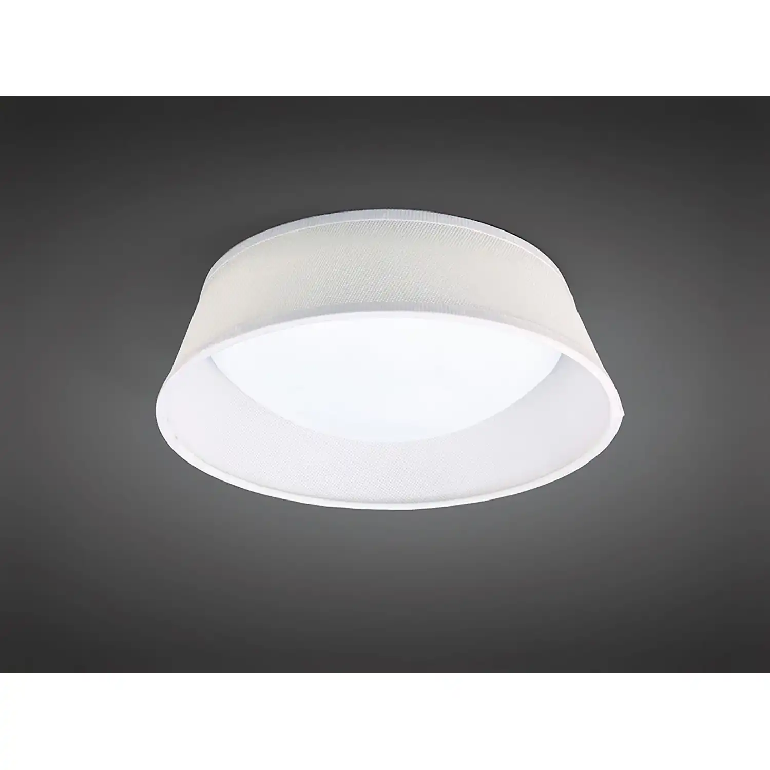 Nordica Flush Ceiling 12W LED 32CM Off White 3000K, 120lm, White Acrylic With Ivory White Shade, 3yrs Warranty