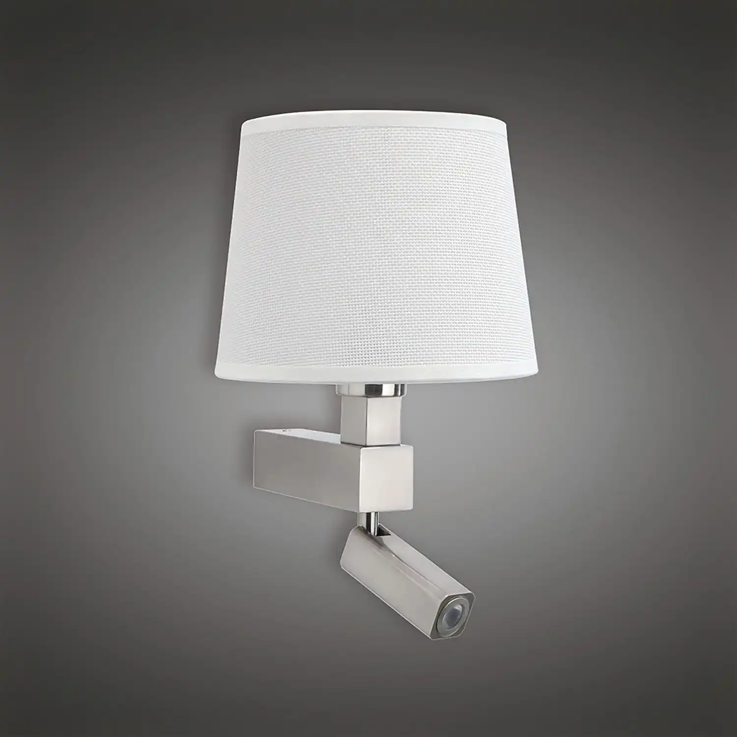 Bahia Wall Lamp 1 Light Without Shade E27 Plus Reading Light 3W LED Satin Nickel 4000K, 200lm, 3yrs Warranty