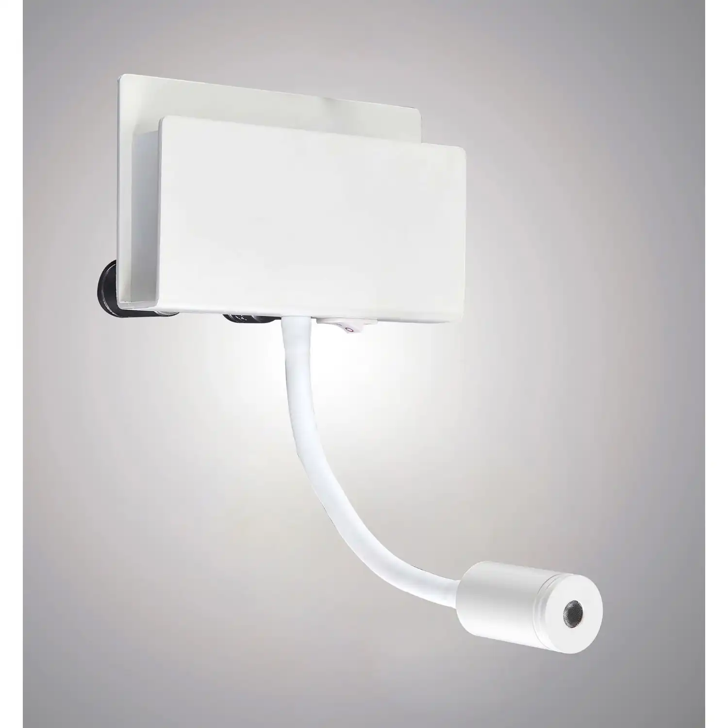 Cabarete Wall Light Rectangular 2 x 3W LED 3000K, 470lm, Switched White, 3yrs Warranty