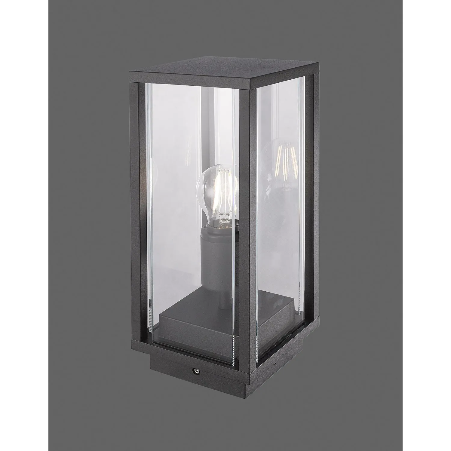 Meribel Pedestal Lamp, 1 x E27, IP54, Graphite, 2yrs Warranty