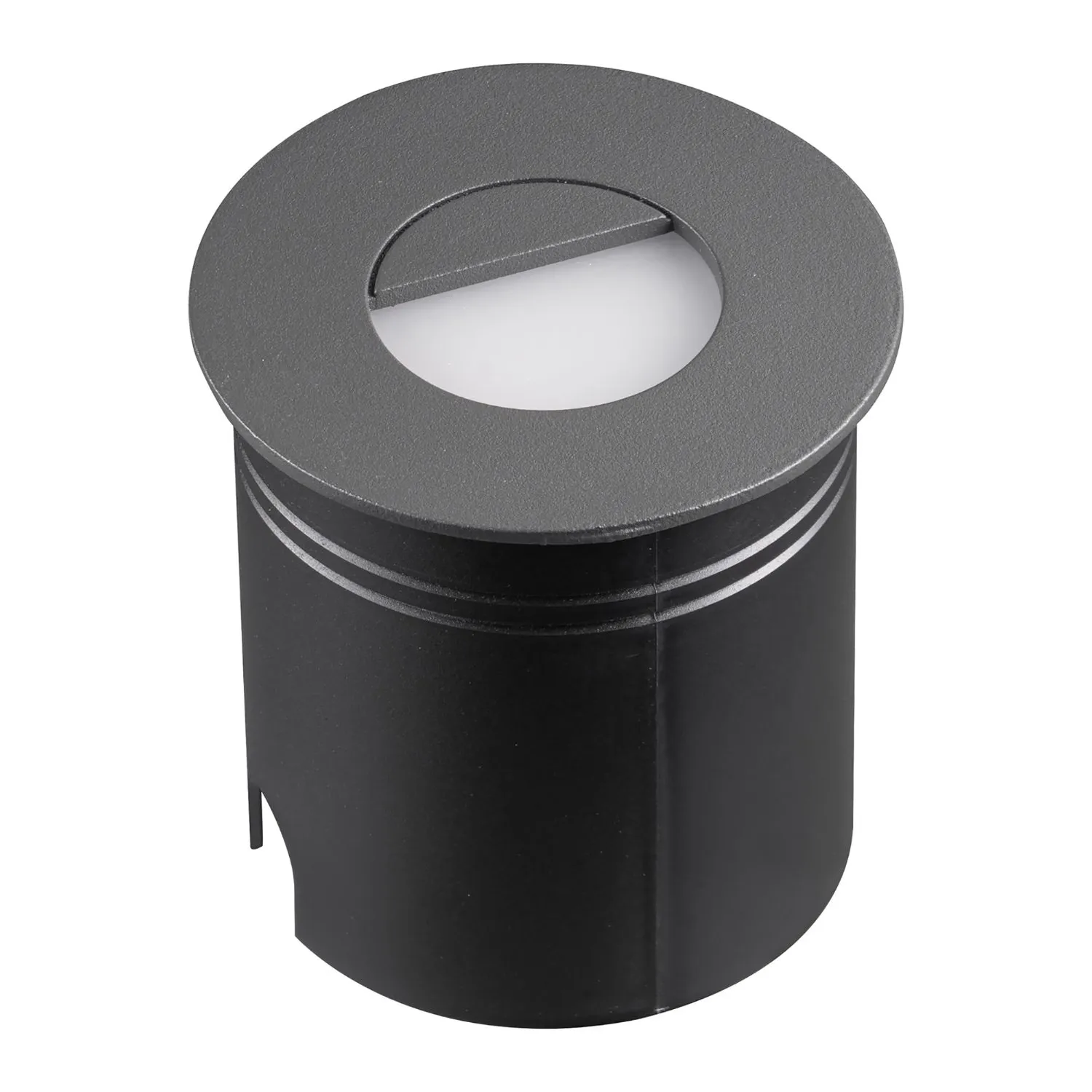 Aspen Recessed Wall Lamp Round Eyelid, 3W LED, 3000K, 210lm, IP65, Anthracite, Cut Out: 72mm, Driver Included, 3yrs Warranty