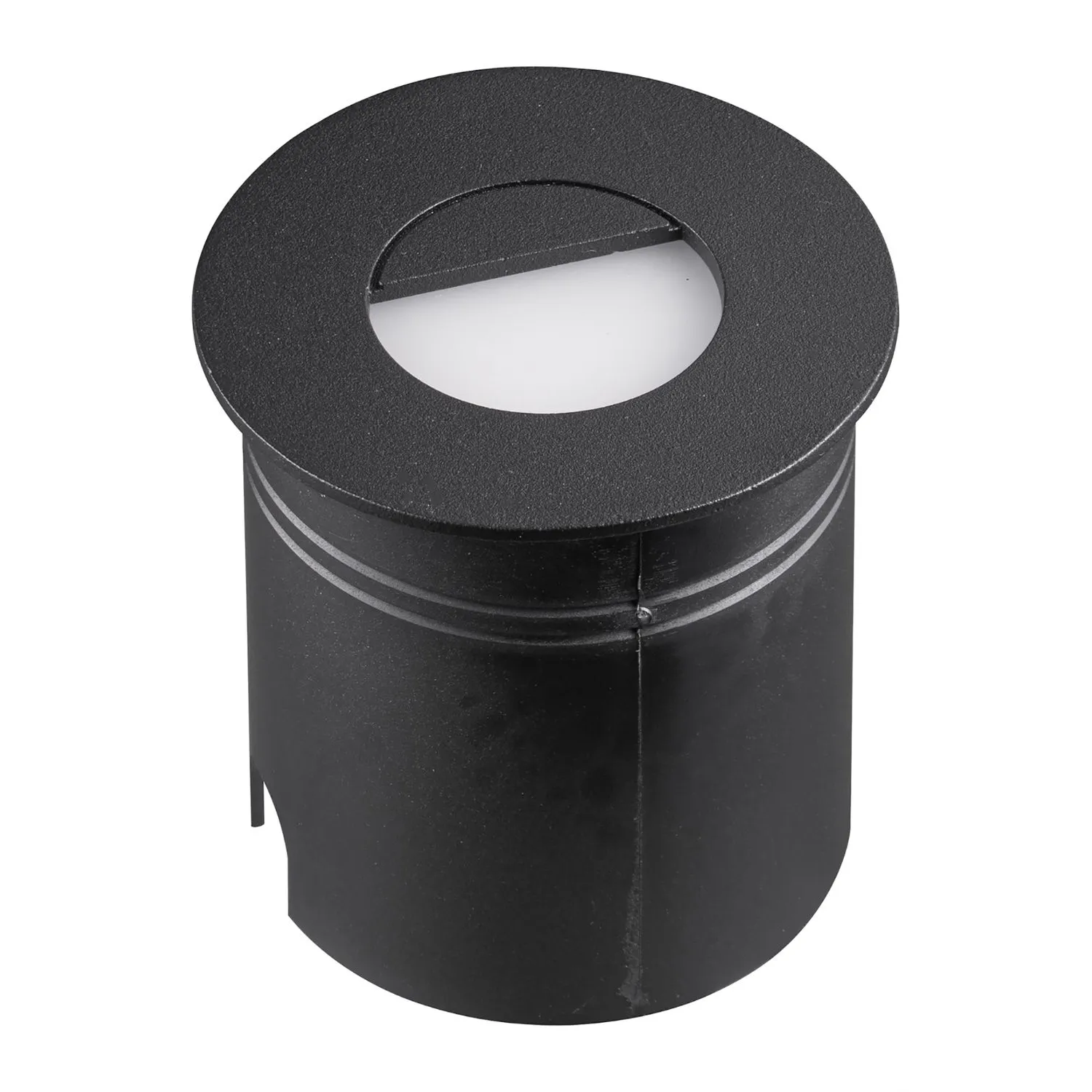Aspen Recessed Wall Lamp Round Eyelid, 3W LED, 3000K, 210lm, IP65, Sand Black, Cut Out: 72mm, Driver Included, 3yrs Warranty