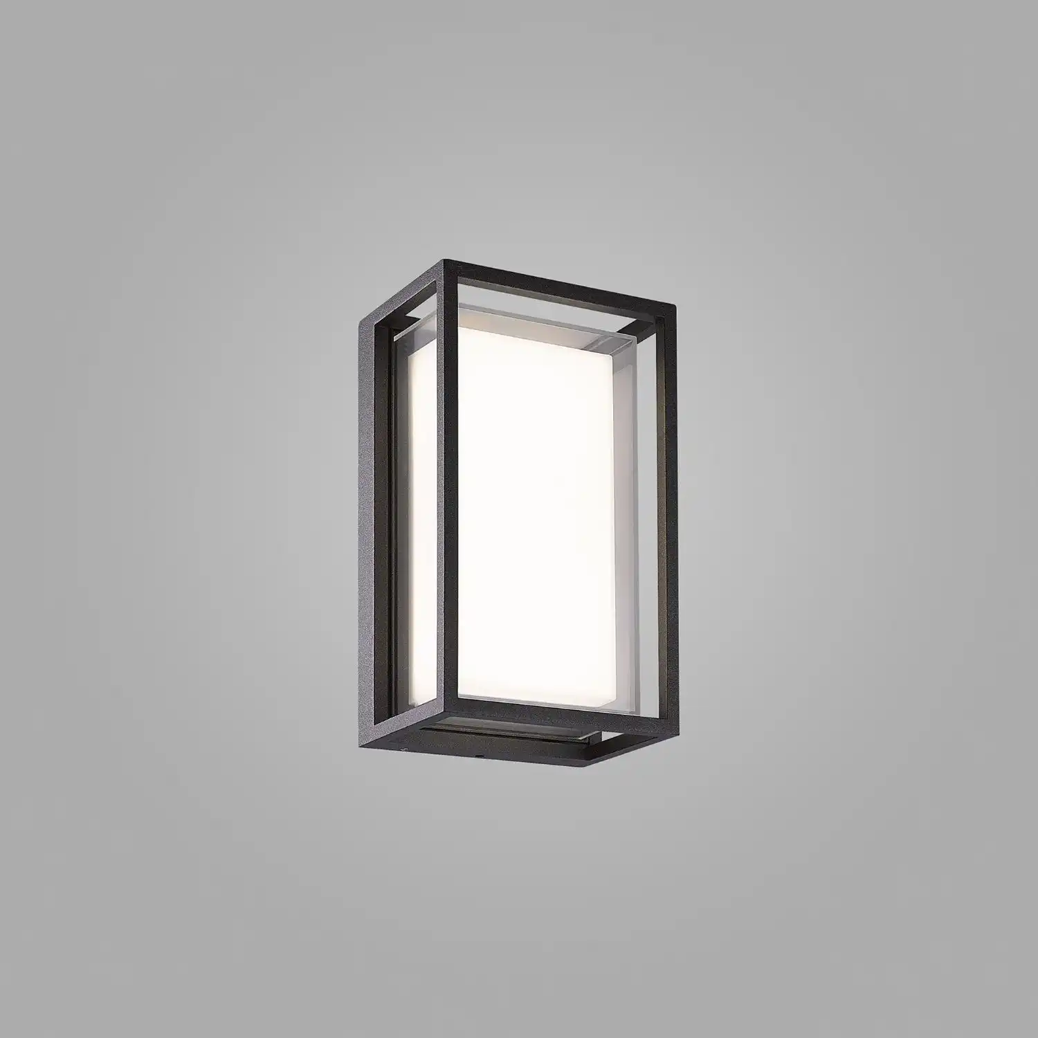 Chamonix Rectangular Ceiling Wall Light, 9W LED, 3000K, 725lm, IP65, Anthracite, 3yrs Warranty