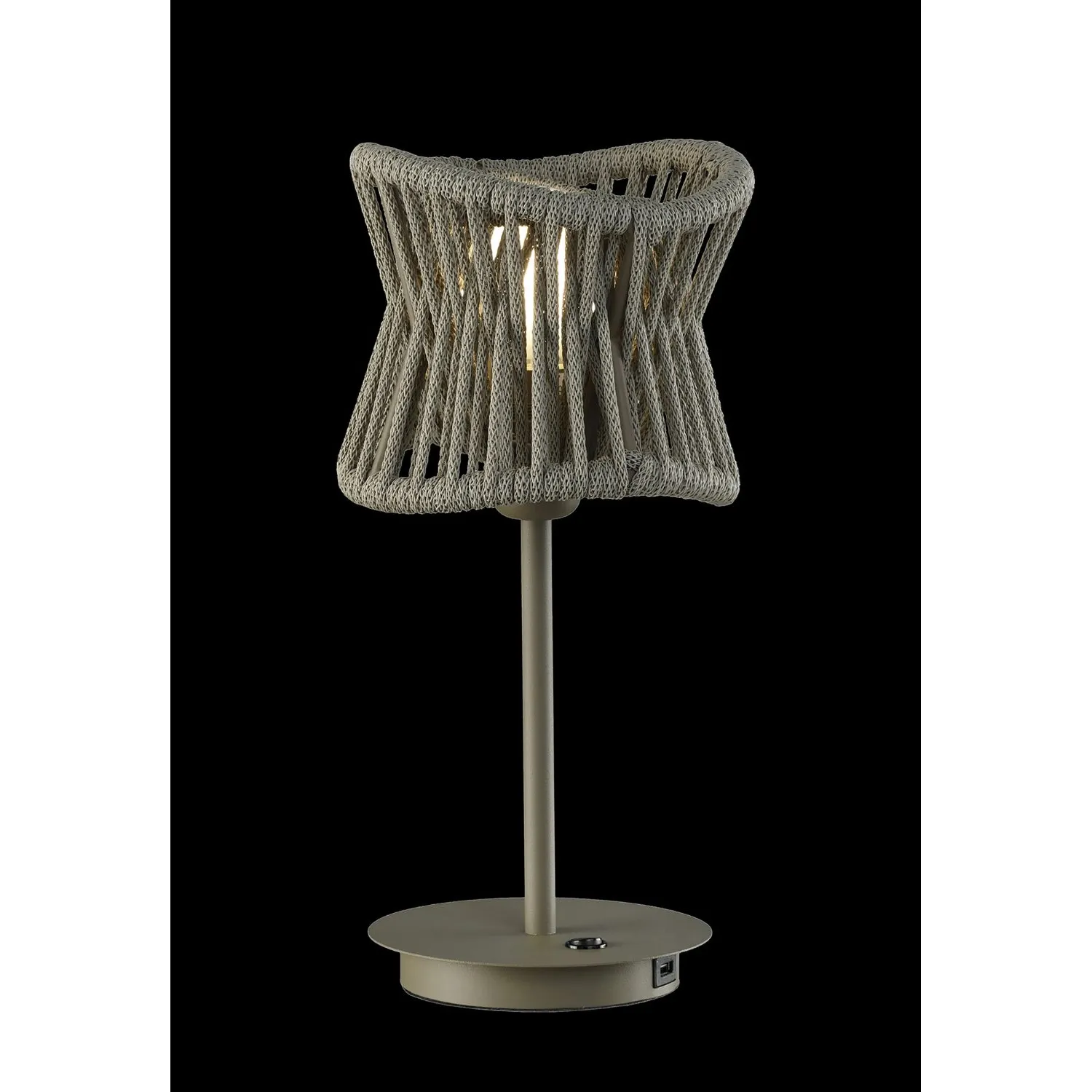 Polinesia 19cm Table Lamp, 1 x E27, IP20, Beige Oscu, 2yrs Warranty