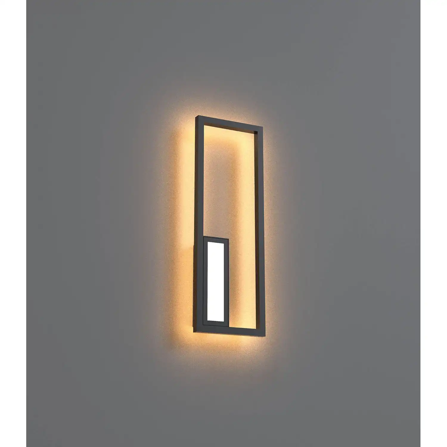 Boutique Rectangle Wall Lamp, Dimmable, 21W LED, 3000K, 1130lm, Black, 3yrs Warranty
