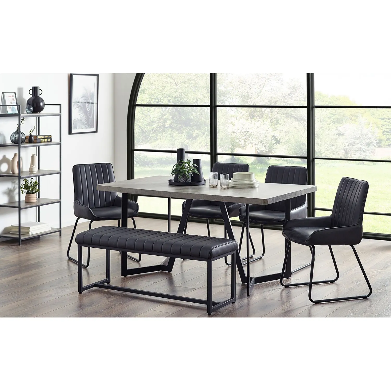 Miller Concrete Effect Dining Table