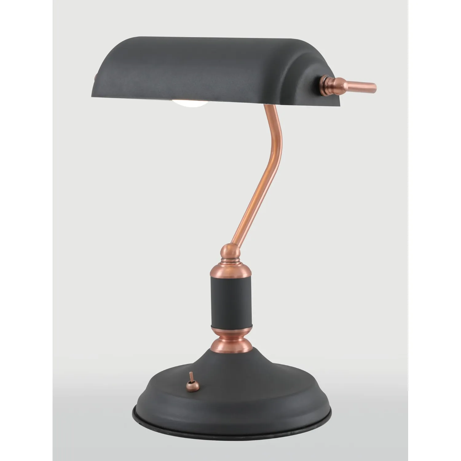 Brent Table Lamp 1 Light With Toggle Switch, Graphite Copper