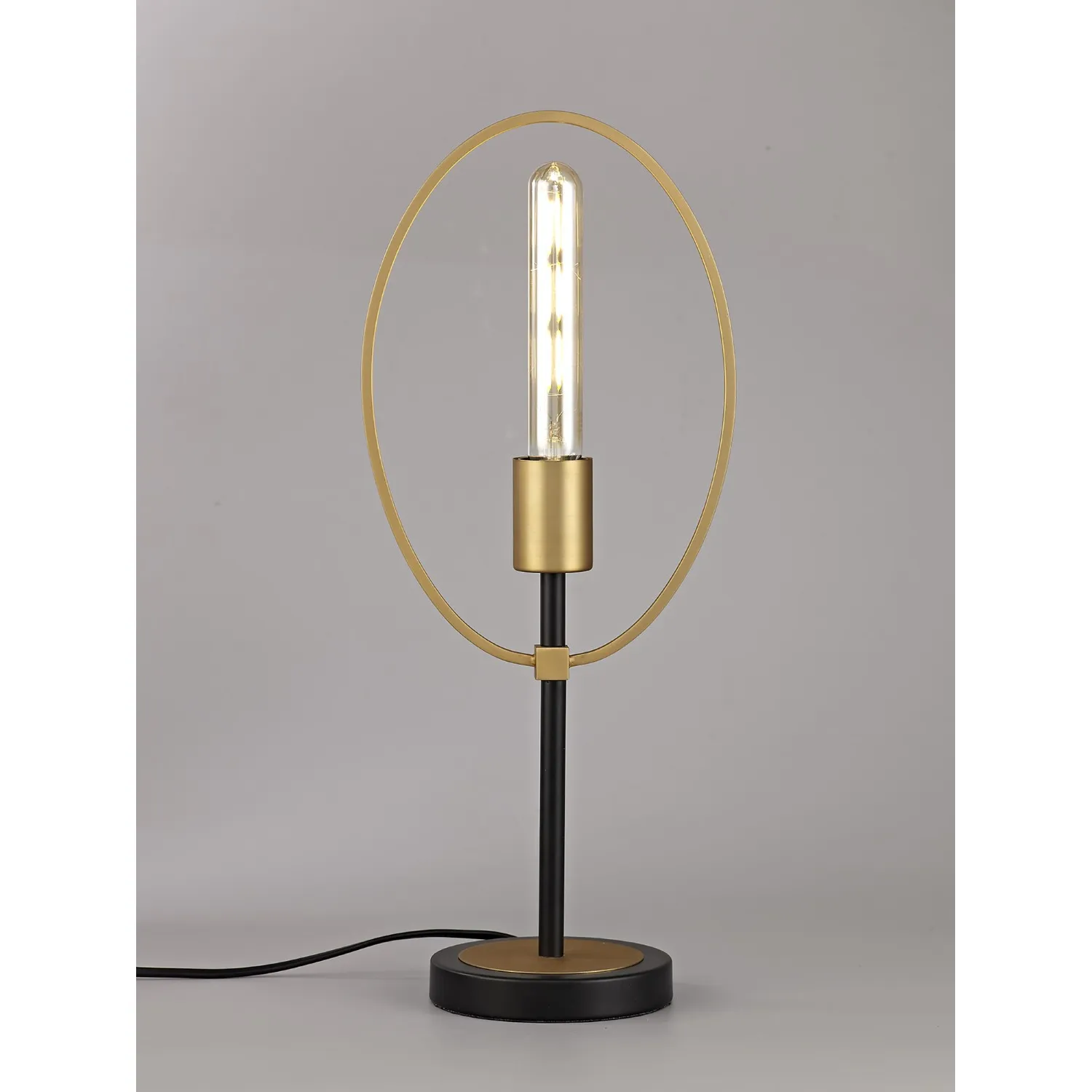 Witney Table Lamp, 1 Light E27, Sand Gold Matt Black