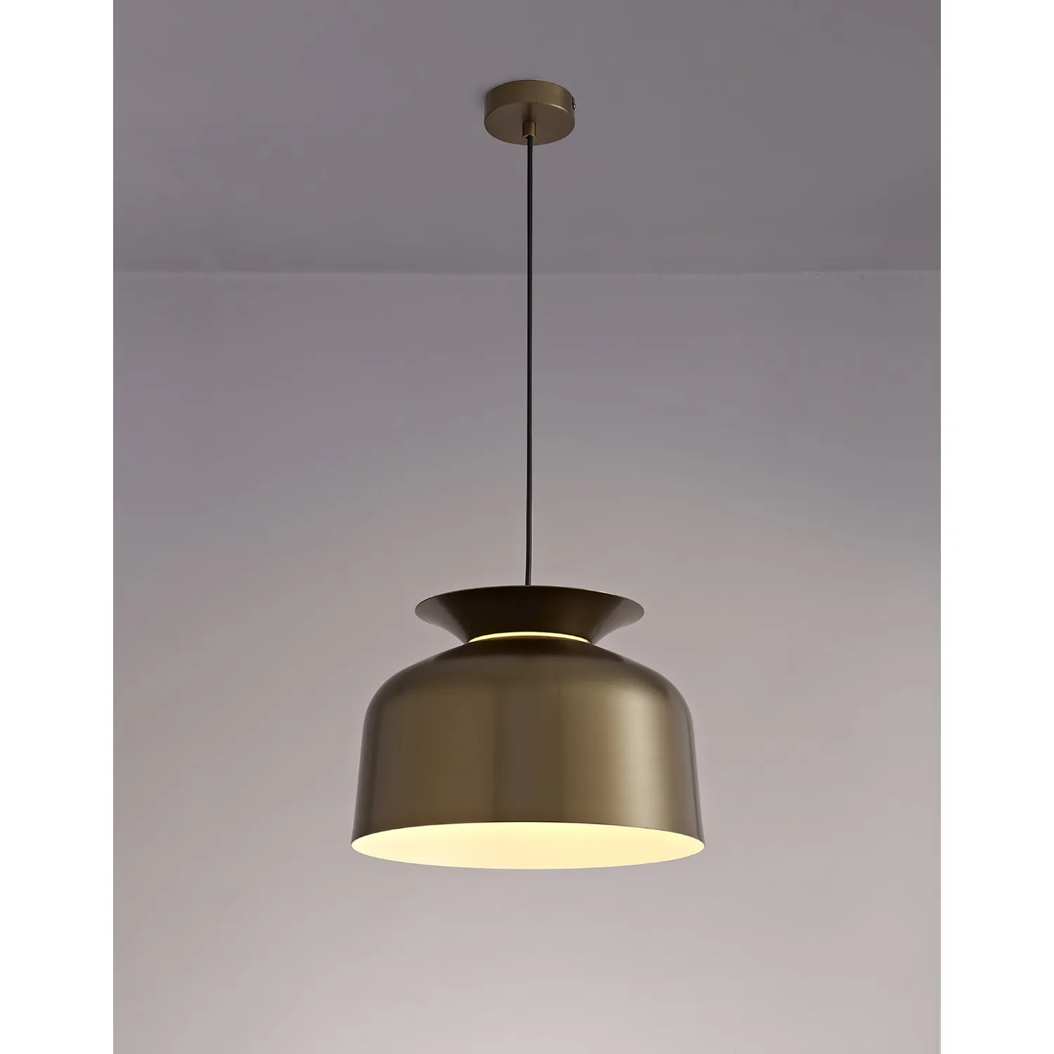 Burnham Single Pendant, 1 Light Adjustable E27, Antique Bronze