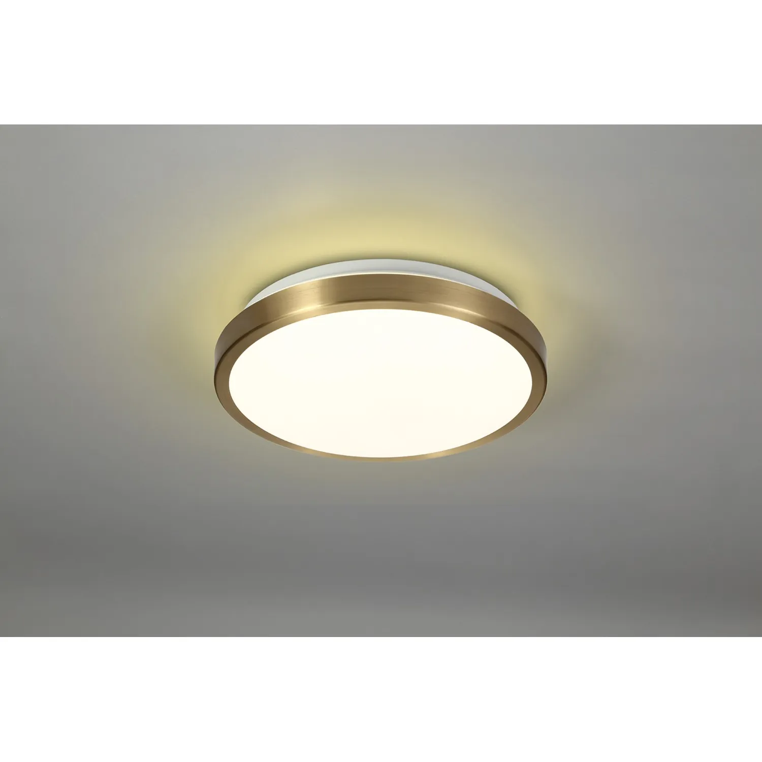 Southall Ceiling, 1 x 12W LED, 4000K, 3 Step Dimmable, 565lm, IP44, Soft Bronze White, 3yrs Warranty
