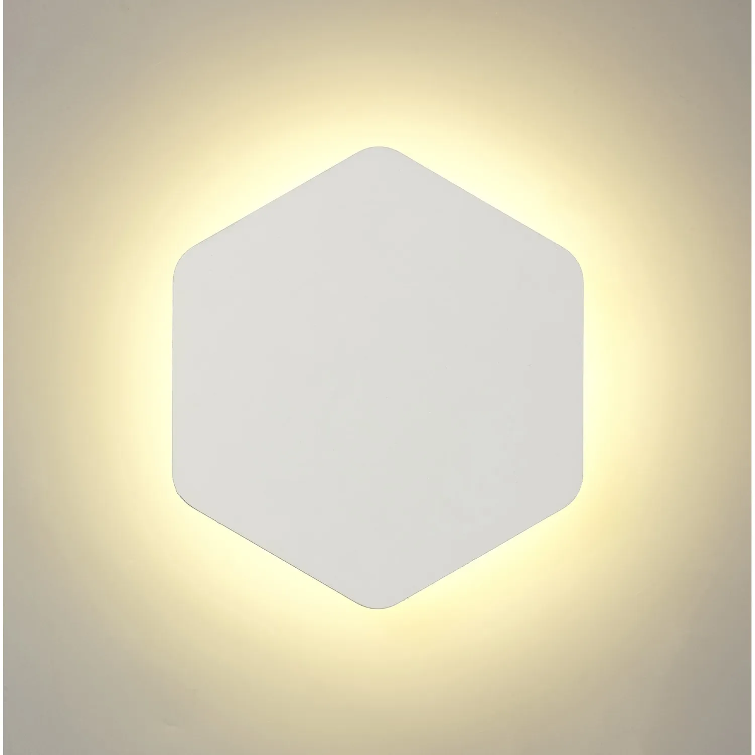 Edgware Magnetic Base Wall Lamp, 12W LED 3000K 498lm, 20 19cm Vertical Hexagonal Centre, Sand White Acrylic Frosted Diffuser