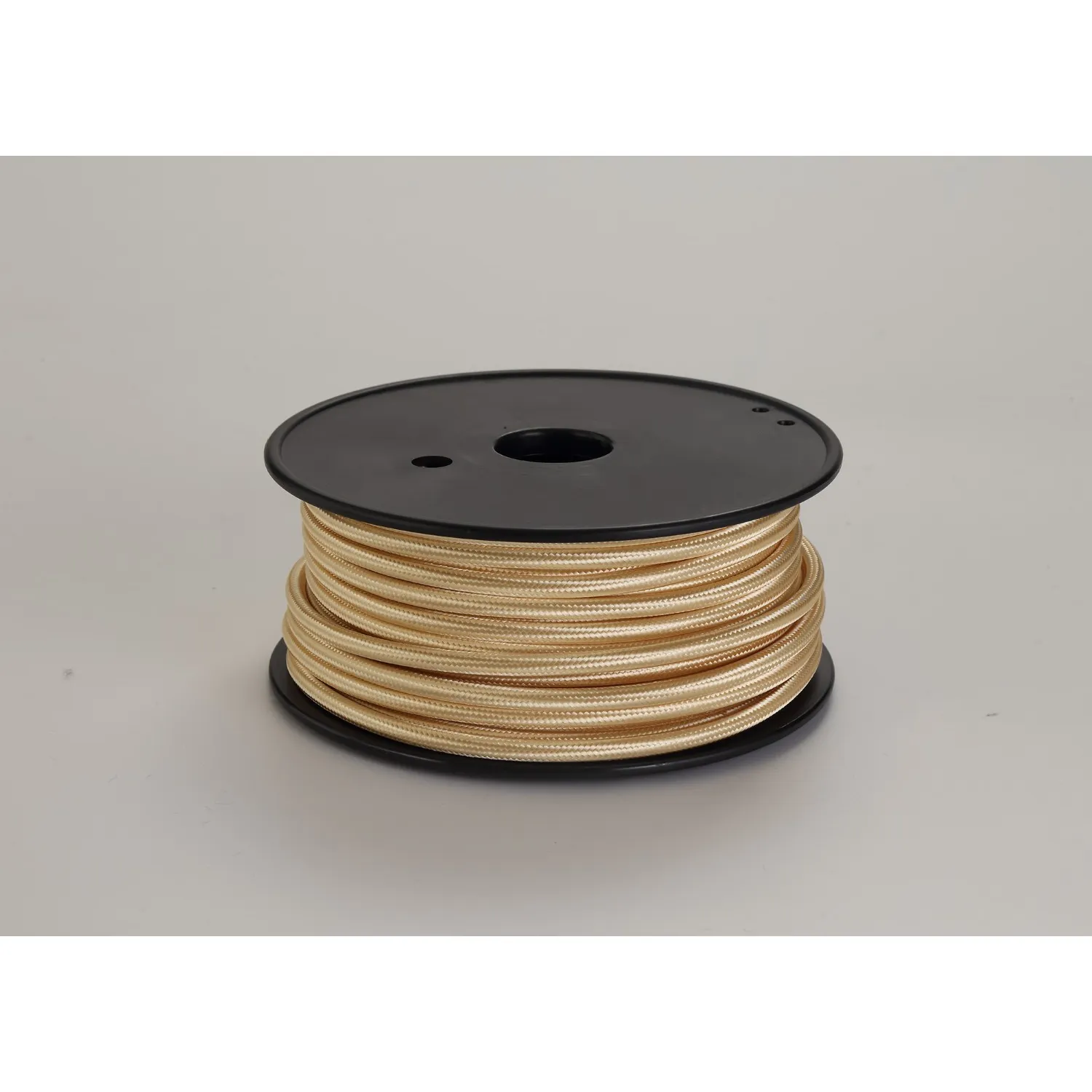 Knightsbridge 25m Roll Gold Braided 2 Core 0.75mm Cable VDE Approved