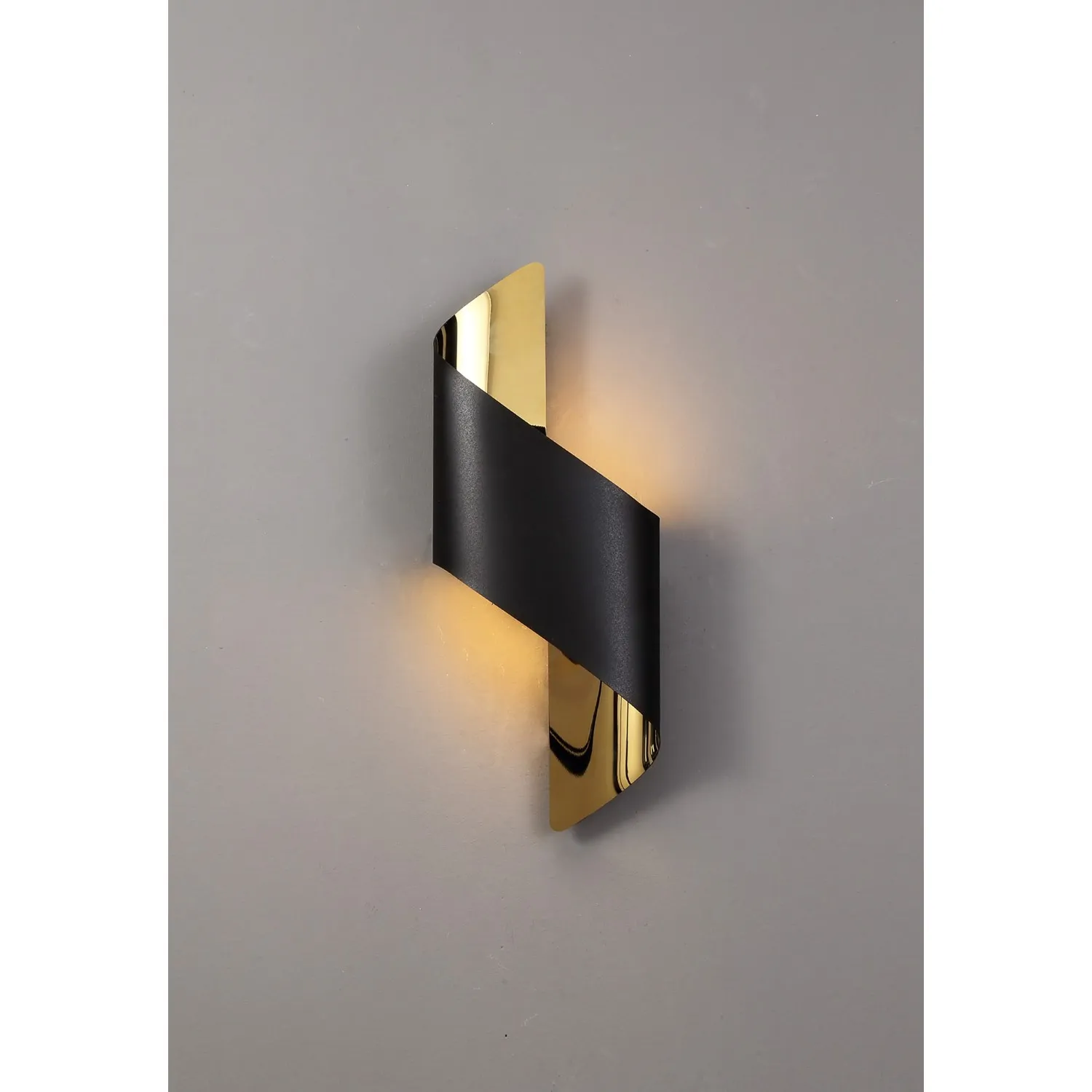 Chichester Wall Lamp Small, 1 x 8W LED, 3000K, 640lm,Sand Black Gold, 3yrs Warranty