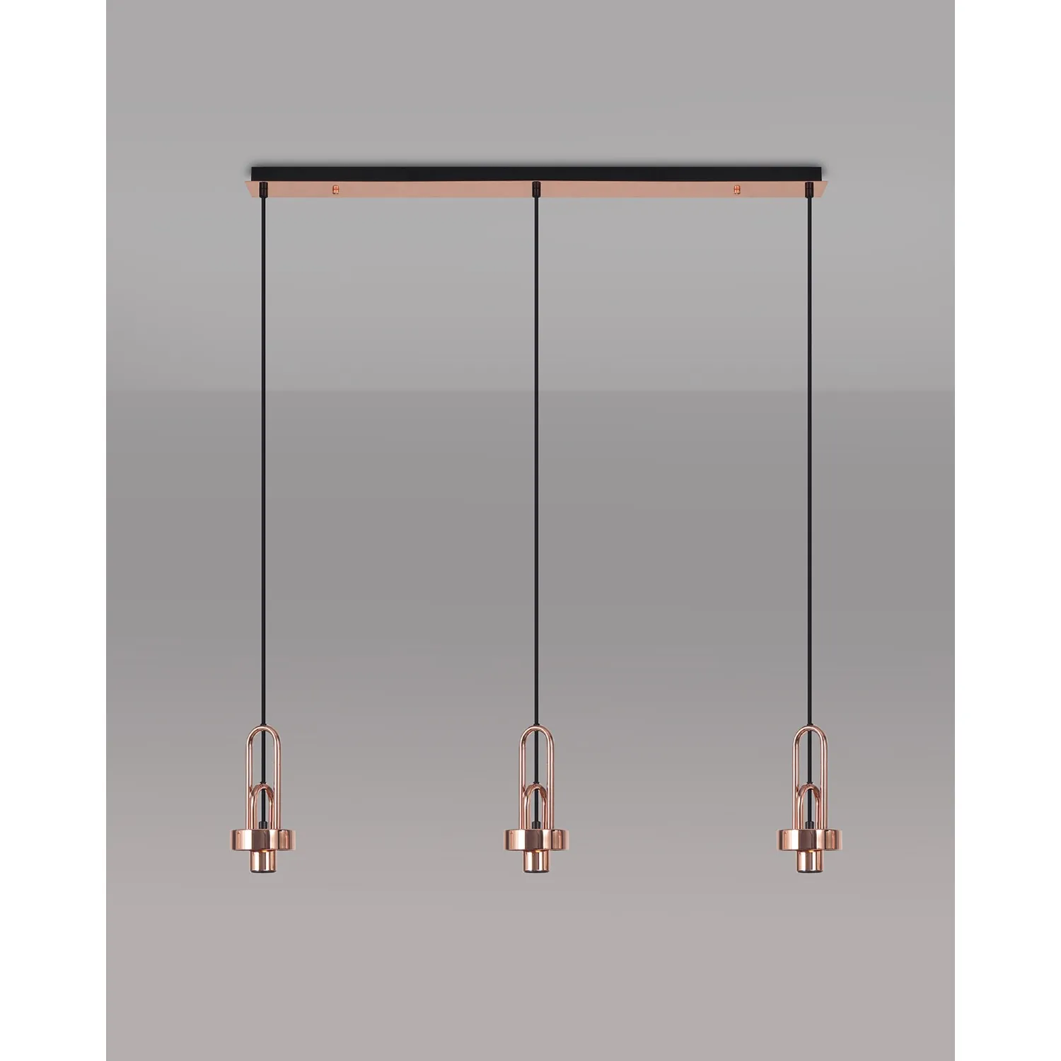 Epsom Linear Suspension Kit, 3 x E27, Copper Matt Black