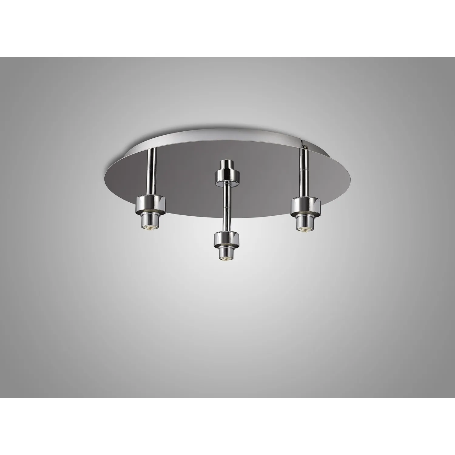 Abingdon Polished Chrome Round 3 Light G9 Universal 35cm Flush Light, Suitable For A Vast Selection Of Glass Shades